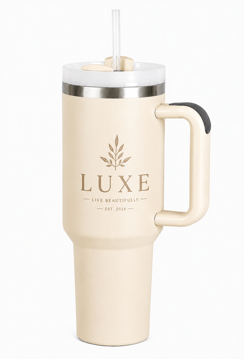Custom 40oz Tumbler — Cream