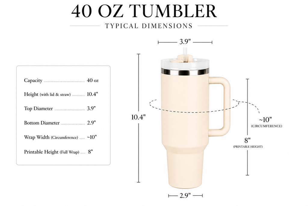 Custom 40oz Tumbler — Cream